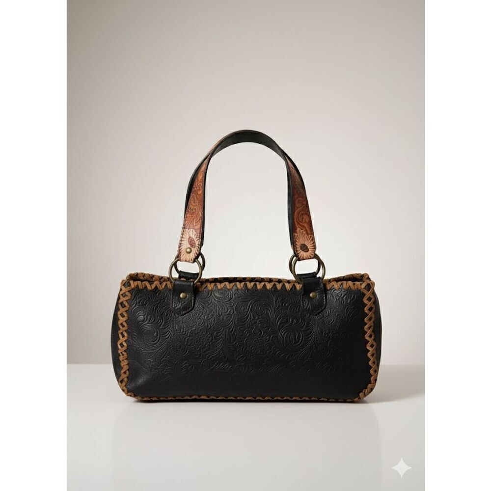 Santi Embossed Floral Western Y2K shoulder bag